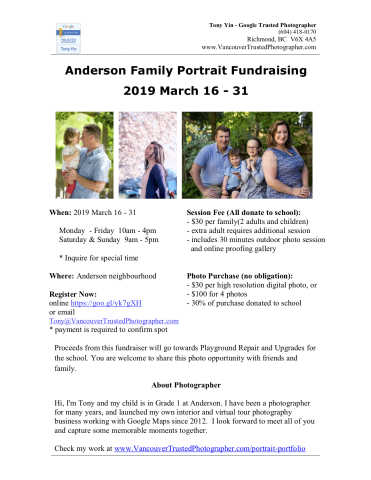 Anderson Family Portrait Fundraising Event